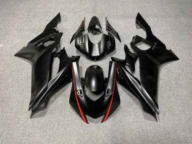 Accents De Noir Mat & De Rouge 17-21 Yamaha R6 Carénage
