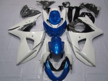 Blanc & Bleu 09-16 Suzuki GSXR 1000 Carénage
