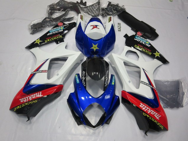 Blanc Rockstar 07-08 Suzuki GSXR 1000 Carénage