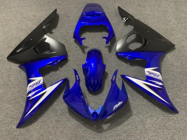 Bleu Blanc & Noir Mat 03-04 Yamaha R6 Carénage