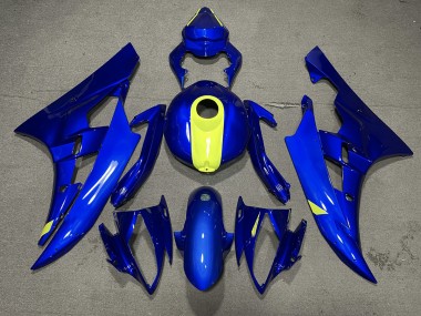 Bleu Brillant & Jaune Haute Visibilité 06-07 Yamaha R6 Carénage
