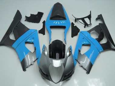 Bleu Clair Argent & Noir 03-04 Suzuki GSXR 1000 Carénage