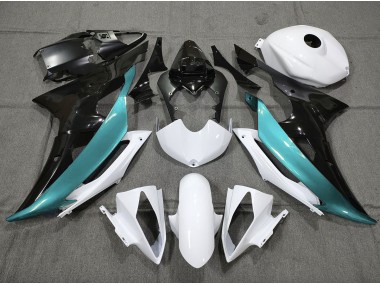 Bleu Clair Personnalisé Noir & Blanc 08-16 Yamaha R6 Carénage