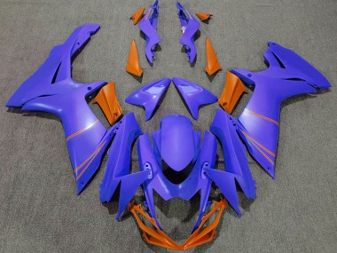 Bleu Océan Mat & Orange 11-24 Suzuki GSXR 600-750 Carénage
