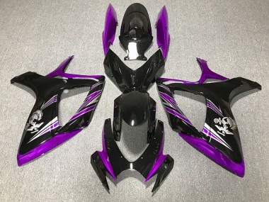 Design Violet & Noir Brillant 06-07 Suzuki GSXR 600-750 Carénage