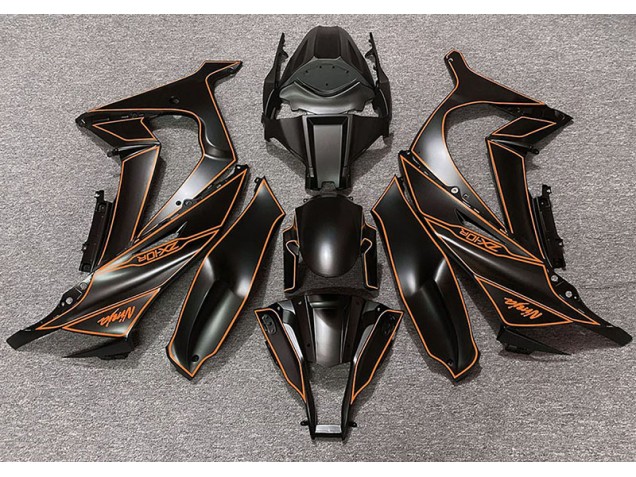 Doublure Noir Mat & Orange 11-15 Kawasaki ZX10R Carénage