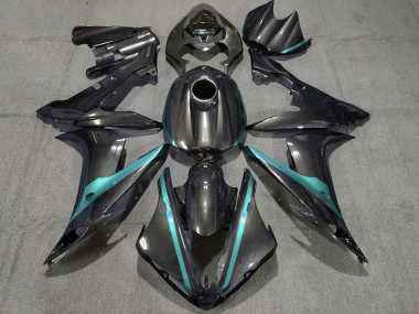 Fibre De Carbone Style W Bleu Clair 04-06 Yamaha R1 Carénage