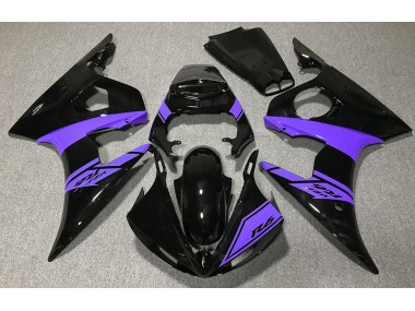 Noir Brillant & Violet 03-04 Yamaha R6 Carénage