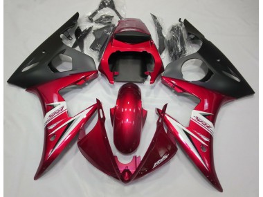 Rouge Brillant & Blanc 03-04 Yamaha R6 Carénage
