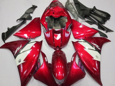 Rouge Brillant & Blanc 12-14 Yamaha R1 Carénage