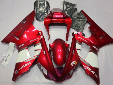 Rouge Feu & Blanc 00-01 Yamaha R1 Carénage