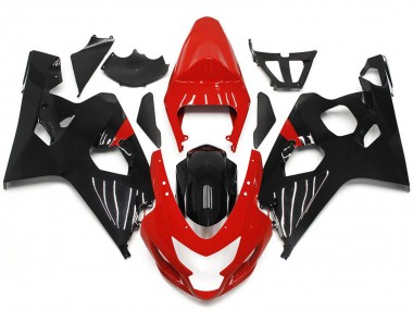 Style Rouge & Noir Brillant 04-05 Suzuki GSXR 600-750 Carénage