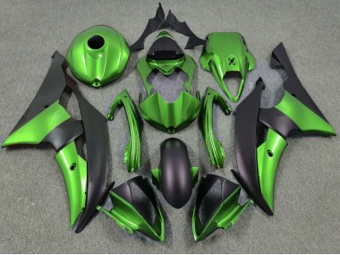 Vert & Noir Mat 08-16 Yamaha R6 Carénage